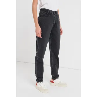 Levis, Blugi mom fit cu talie inalta 80s, Negru stins, W26-L30