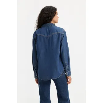 Levis, Camasa lejera din denim cu buzunare aplicate Teodora, Bleumarin, S