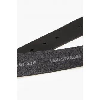 Levis, Curea de piele cu logo, Negru, 105