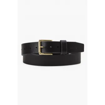Levis, Curea de piele cu logo, Negru, 110