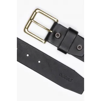 Levis, Curea de piele cu logo, Negru, 110
