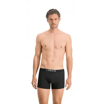 Levis, Set de boxeri cu banda logo in talie - 2 perechi, Negru, Gri, S