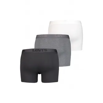 Levis, Set de boxeri cu banda logo in talie - 3 perechi, Negru, Gri, Alb, S