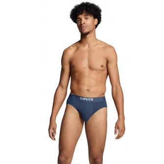 Levis, Set de chiloti cu banda logo in talie - 2 perechi, Albastru prafuit, S