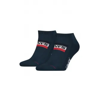 Levis, Set de sosete pana la glezna unisex - 2 perechi, Rosu, Alb murdar, Albastru marin, 35-38