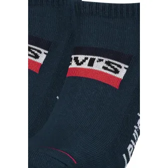 Levis, Set de sosete pana la glezna unisex - 2 perechi, Rosu, Alb murdar, Albastru marin, 35-38
