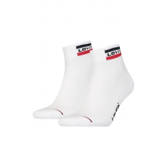 Levis, Set de sosete unisex pana la glezna - 2 perechi, Alb optic, 43-46