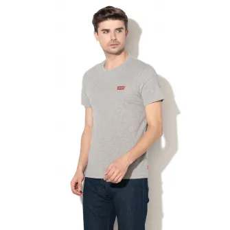 Levis, Set de tricouri slim fit cu detaliu logo - 2 piese, Gri/Alb/Rosu, 2XL
