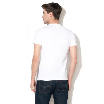 Levis, Set de tricouri slim fit cu detaliu logo - 2 piese, Gri/Alb/Rosu, 2XL