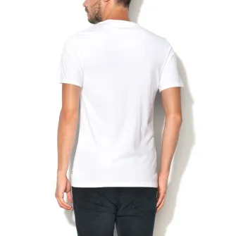 Levis, Tricou alb cu imprimeu logo, Alb, M