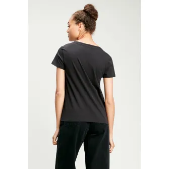 Levis, Tricou din bumbac cu decolteu in V, Negru, XS