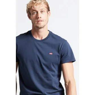 Levis, Tricou regular fit de bumbac, Albastru inchis, S