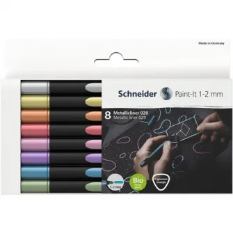 Liner metalic Schneider Paint-It 020 1-2mm, 8buc/set