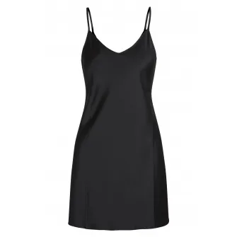 LingaDore, Camasa de noapte de satin cu bretele ajustabile 30057, Negru, 3XL