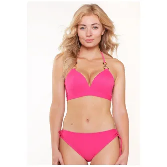 LingaDore, Costum de baie halter, din doua piese, Fucsia, 85D