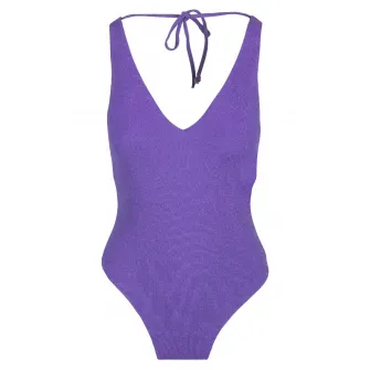 LingaDore, Costum de baie intreg cu aspect stralucitor, Violet, 36