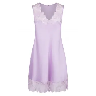 LingaDore, Neglijeu cu garnituri de dantela si decolteu in V, Lila, 4XL
