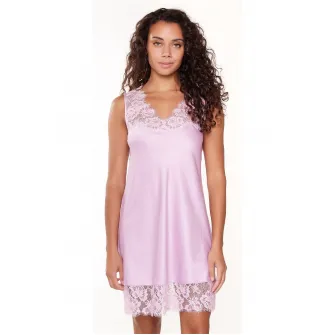LingaDore, Neglijeu cu garnituri de dantela si decolteu in V, Lila, 4XL