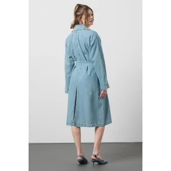 Liu Jo, Pardesiu de denim cu maneci raglan, Albastru deschis, 44