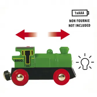 Locomotiva Brio, cu baterii, verde