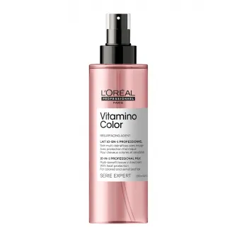 Lotiune de par 10 in 1 Spray, L’Oreal Professionnel Serie Expert Vitamino Color, pentru ingrijirea parului vopsit, formula cu Resveratrol, cu protective termica pana la 230°, tehnologia antioxidanta, imbunatateste regenerarea fibrei, 190ml