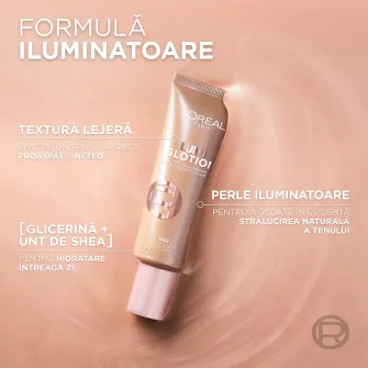Lotiune iluminatoare L'Oreal Paris Lumi Glotion 902 Light Glow, 40 ml