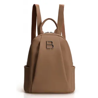 Lucky Bees, Rucsac cu logo metalic, Maro camel