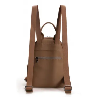 Lucky Bees, Rucsac cu logo metalic, Maro camel