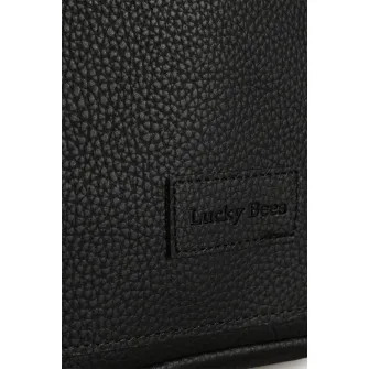 Lucky Bees, Rucsac de piele ecologica, Negru
