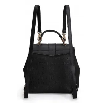 Lucky Bees, Rucsac din piele ecologica cu clapa, Negru