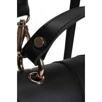 Lucky Bees, Rucsac din piele ecologica cu clapa, Negru