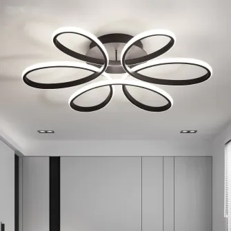 Lustra LED Circle Design Magelis Negru, SLC Selino Concept cu telecomanda, lumina calda, neutra, rece si intensitate reglabila, 72-144W