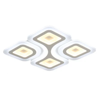 Встроенная светодиодная люстра SLC Selino Concept Infinite Square, 144 Вт, с дистанционным управлением, теплый/нейтральный/холодный свет, регулируемая интенсивность, 52 см, Белый