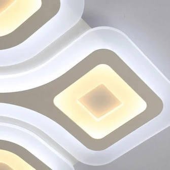 Встроенная светодиодная люстра SLC Selino Concept Infinite Square, 144 Вт, с дистанционным управлением, теплый/нейтральный/холодный свет, регулируемая интенсивность, 52 см, Белый