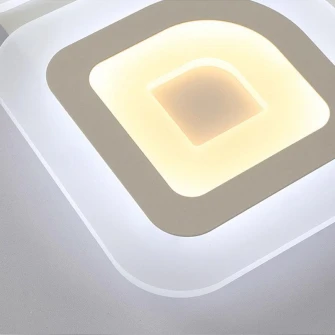 Встроенная светодиодная люстра SLC Selino Concept Infinite Square, 144 Вт, с дистанционным управлением, теплый/нейтральный/холодный свет, регулируемая интенсивность, 52 см, Белый