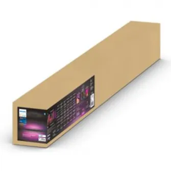 Lustra LED RGB inteligenta Philips Hue Ensis, Bluetooth, 79W (175W), 5500 lm, lumina alba si colorata, 129.8 cm, Metal, Negru