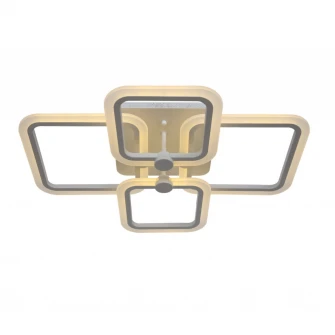 Lustra LED Square Design SLC Selino Concept 2+2 cu Aplicatie Telefon, Telecomanda, lumina calda/ neutra/ rece si Intensitate reglabila