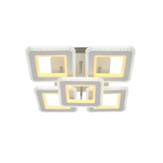 Lustra LED Square Design SLC Selino Concept Patrata 4+1D cu Telecomanda, lumina calda/ rece si intensitate reglabila