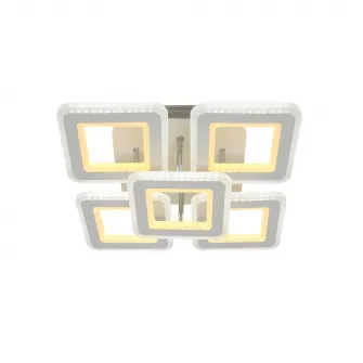 Lustra LED Square Design SLC Selino Concept Patrata 4+1D cu Telecomanda, lumina calda/ rece si intensitate reglabila