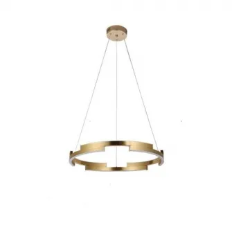 Lustra LED Suspendata Numva Ellipse, SLC Selino Concept cu telecomanda, lumina calda/neutra/rece, intensitate dimabila, 54W, Auriu