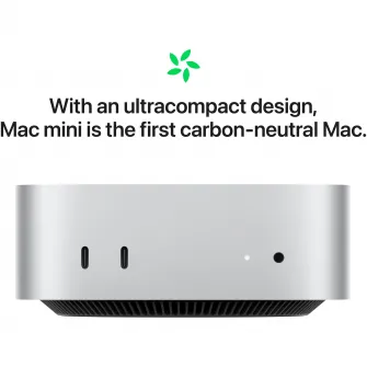 Mac Mini PC Apple cu procesor Apple M4, 10 nuclee CPU and 10 nuclee GPU, 16GB, 1TB SSD