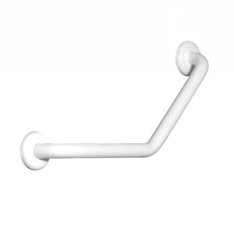 Maner sprijin Aquasanit Care, in unghi de 45 grade, metal lacuit, TUV, greutate max. 150 kg, alb