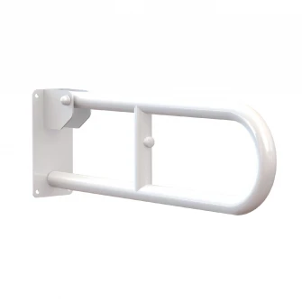 Maner sprijin WC Aquasanit Care, rabatabil, metal lacuit, TUV, greutate max. 125 kg, alb