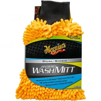 Manusa auto Meguiars Hybrid Wash Mitt, pentru spalare auto, cu fata dubla, 19 x 3 x 32 cm