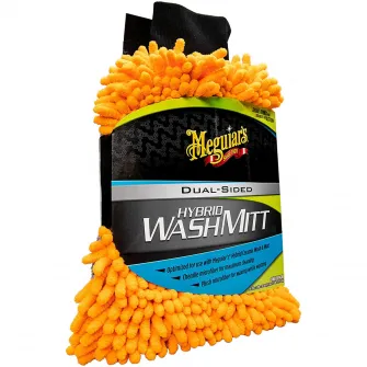 Manusa auto Meguiars Hybrid Wash Mitt, pentru spalare auto, cu fata dubla, 19 x 3 x 32 cm