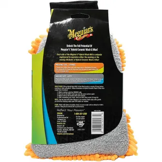 Manusa auto Meguiars Hybrid Wash Mitt, pentru spalare auto, cu fata dubla, 19 x 3 x 32 cm