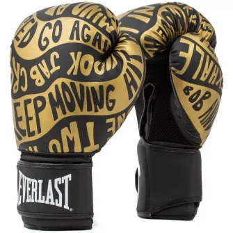 Manusi box Everlast Spark GL 14 oz, negru/auriu