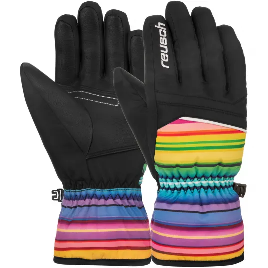 Manusi schi baieti Reusch Alan Jr,negru/multicolor, marime 5.5