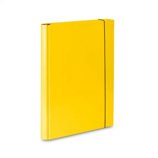Mapa carton plastifiat Vaupe, cu elastic, 25mm, 310, galben