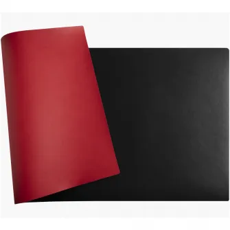 Mapa de birou Exacompta, 35x60 cm, Piele PU, 2 fete, Negru -Rosu